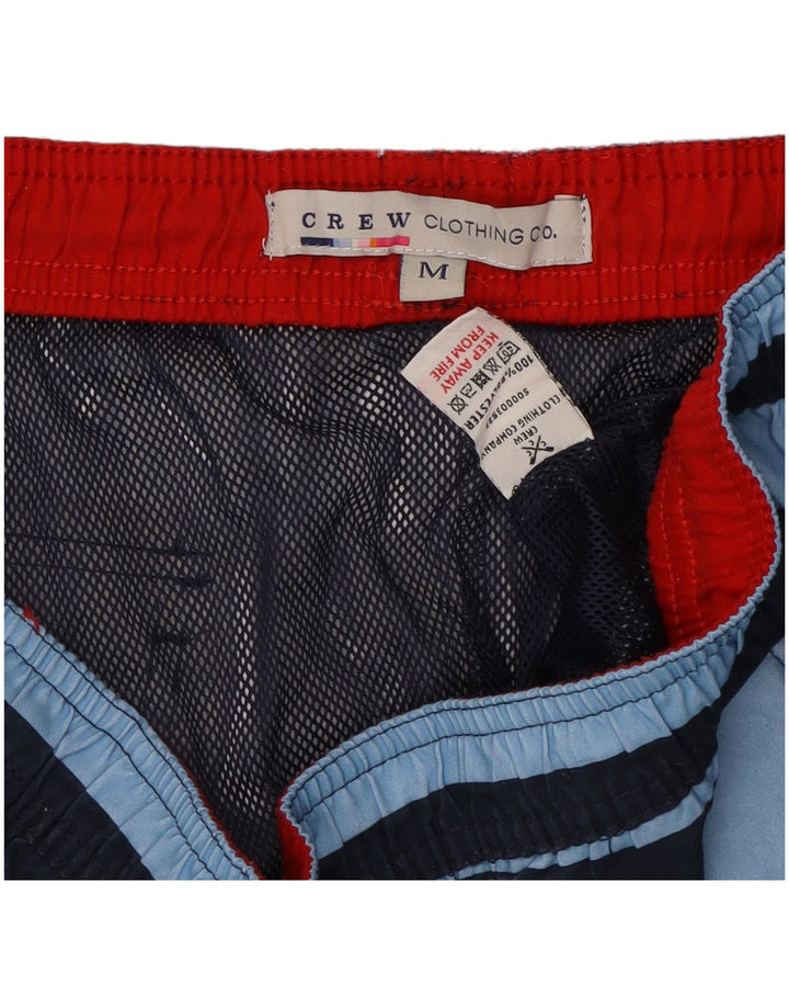 CREW CLOTHING Shorts de baño para hombre Poliéster a rayas azul medio