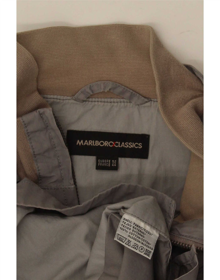 Marlboro Classics Chaqueta Bomber para Hombre EU 52 XL Algodón Gris