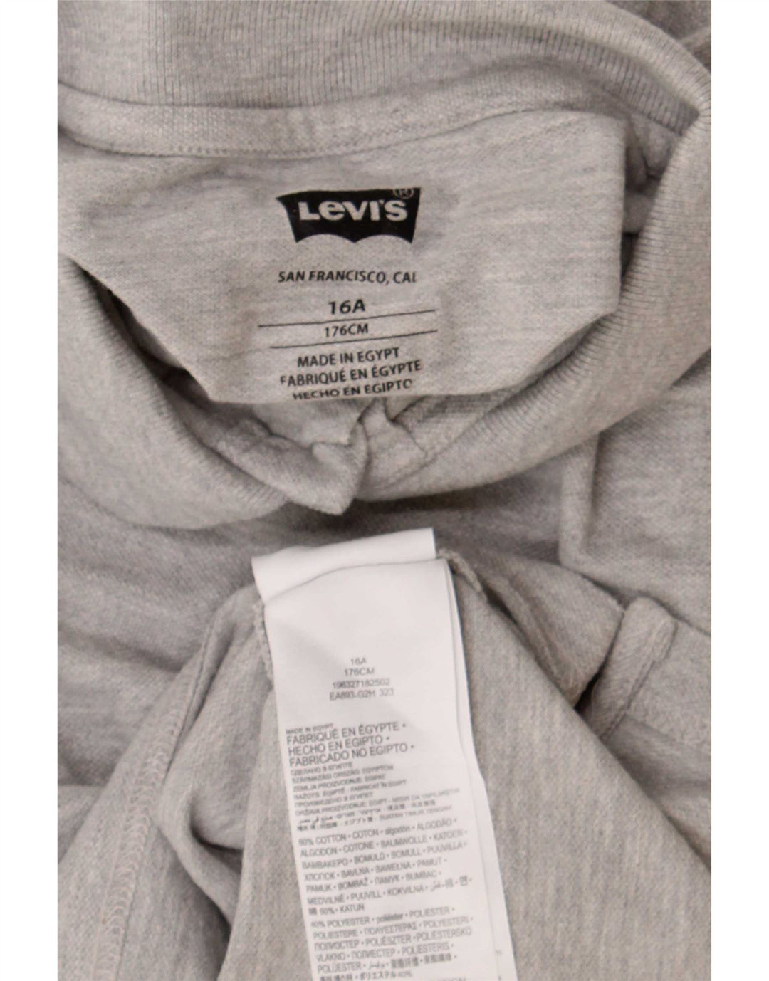Levi's Polo para niño 15-16 años Algodón moteado gris
