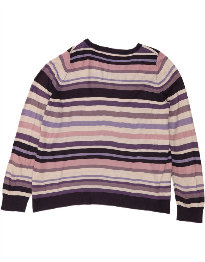 Marks & Spencer Jersey con cuello barco para mujer, talla 40, talla grande, multicolor