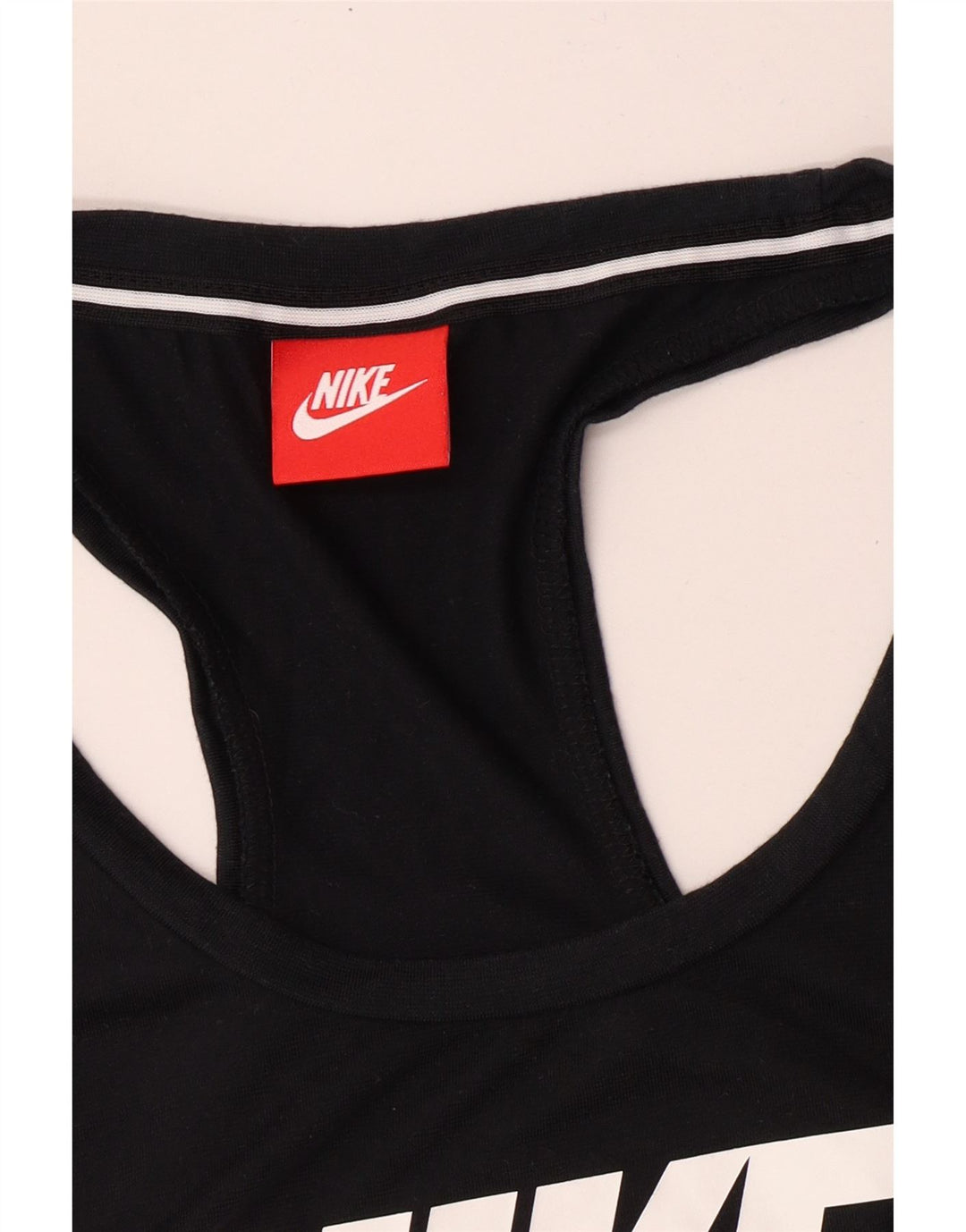 NIKE Camiseta sin mangas gráfica para mujer UK 10 Small Black