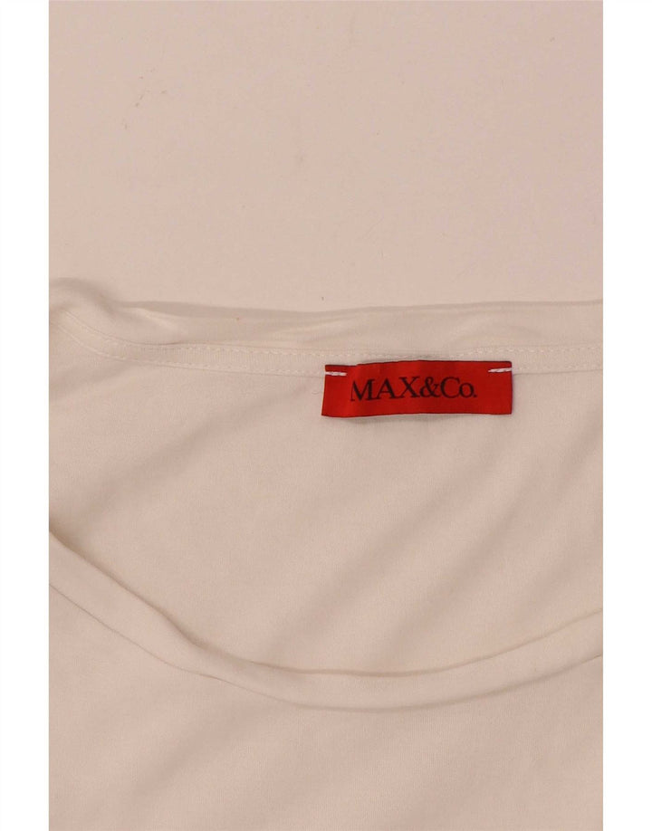 Max & Co. Camiseta para mujer Top UK 44 Medium White