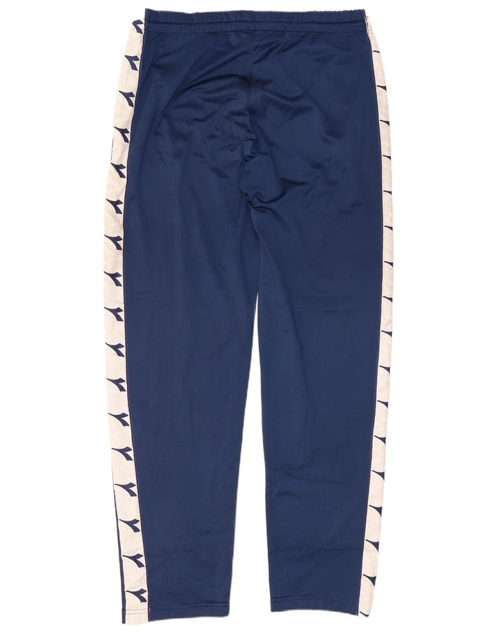 Diadora Hombre Pantalones De Chándal Gráfico Grande Azul Marino