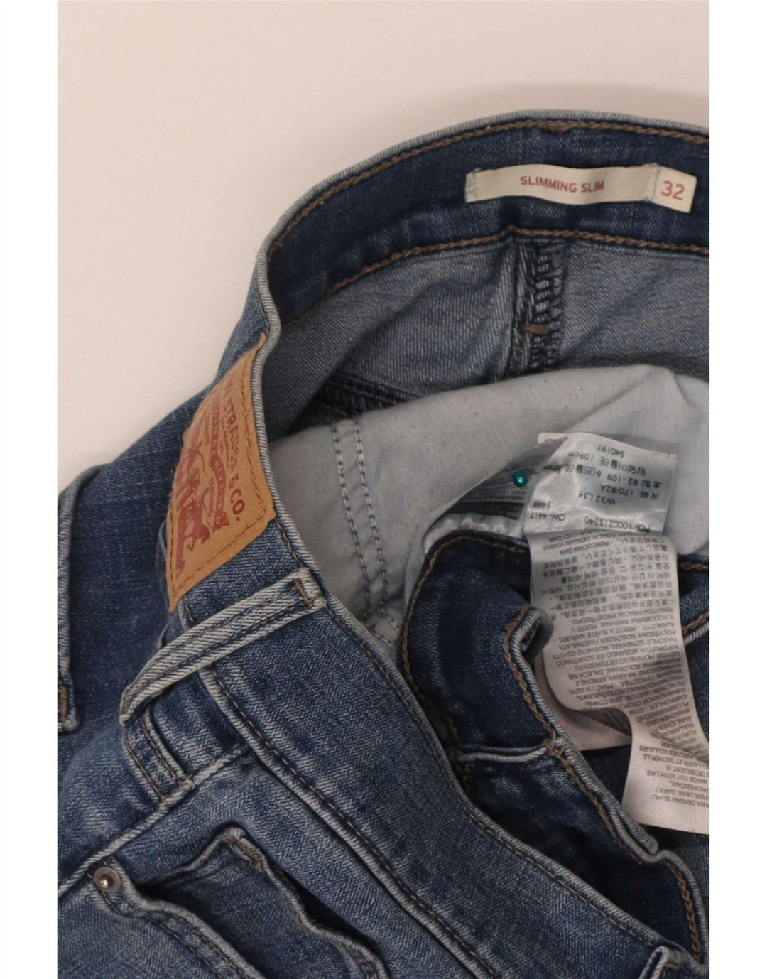 Levi's Vaqueros Slim Adelgazantes Mujer W32 L34 Algodón Azul