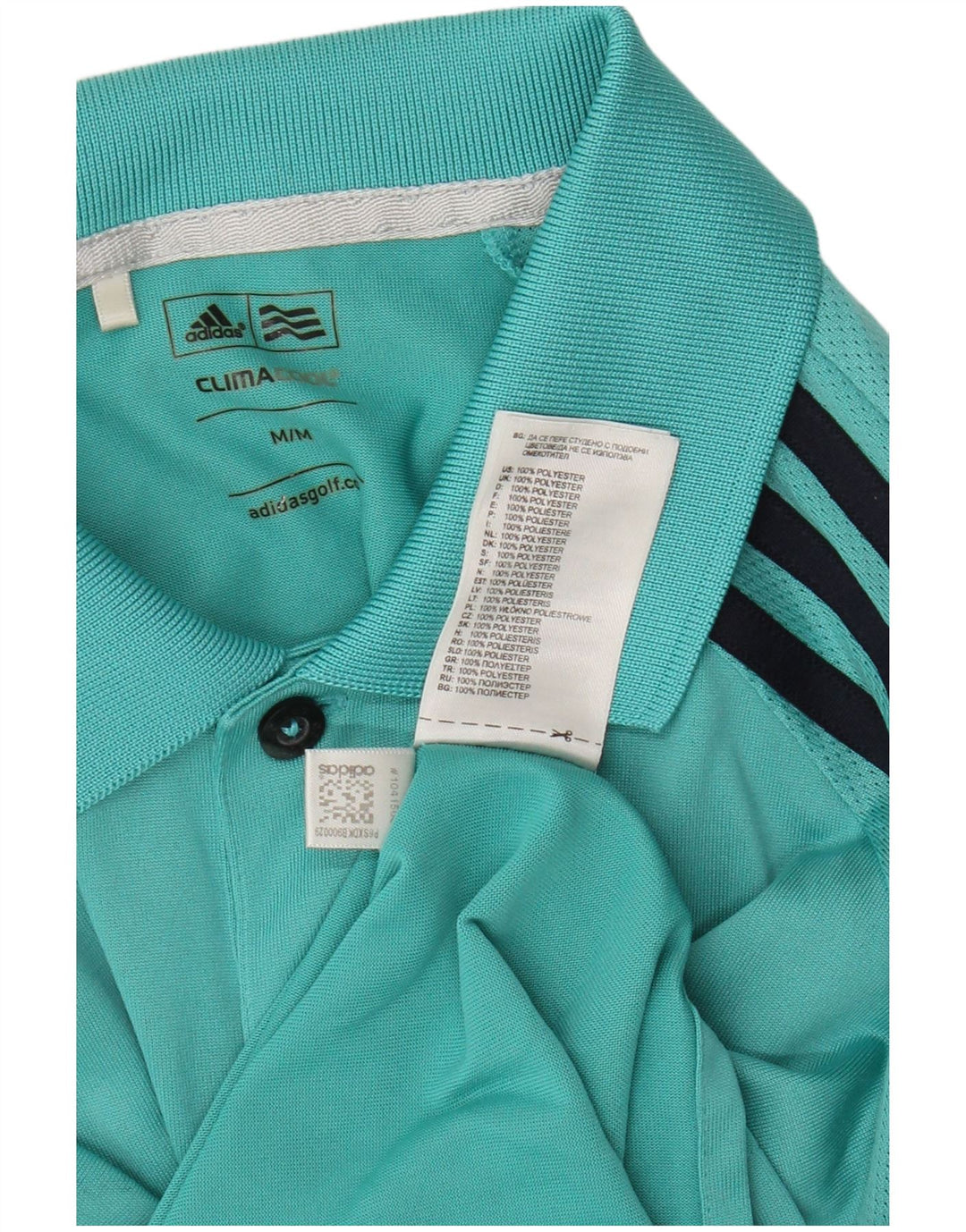 Adidas Mens Climacool Polo Shirt Medium Turquesa Poliéster
