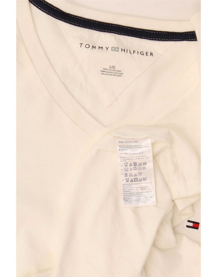 Tommy Hilfiger - Camiseta para hombre, talla grande, algodón blanco