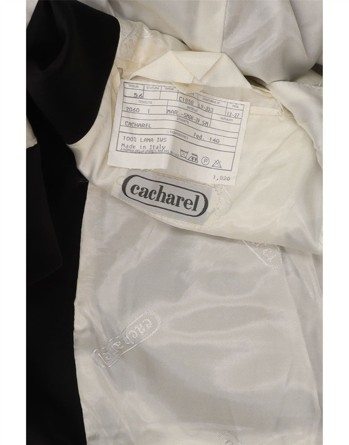 Cacharel Chaqueta tipo blazer con 1 botón para hombre IT 56 3XL Lana negra