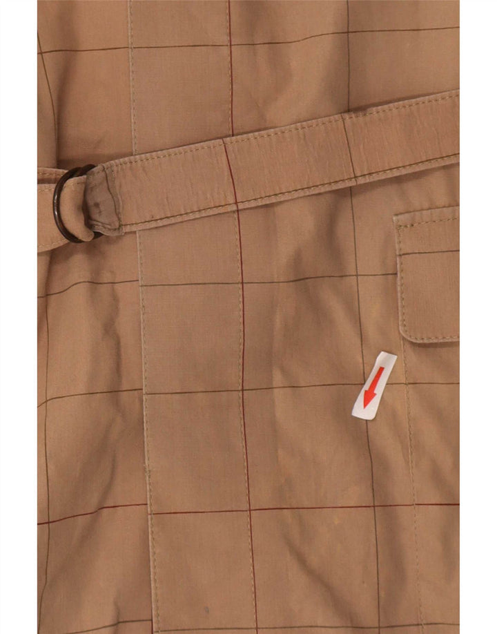 Chaqueta utilitaria para hombre Breco's UK 40 Large Beige Plaid Cotton