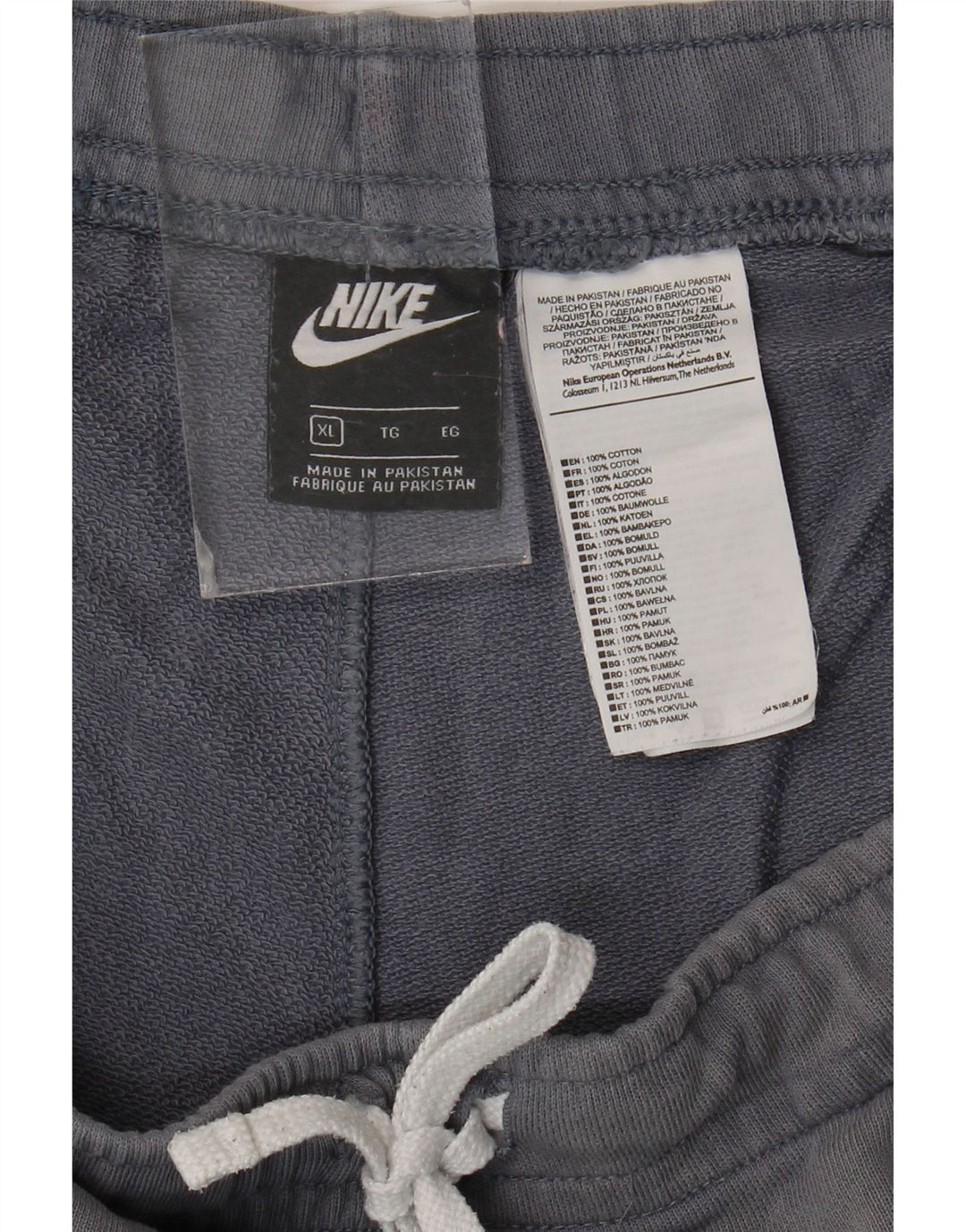 Nike Pantalones cortos deportivos gráficos para hombre XL Algodón gris