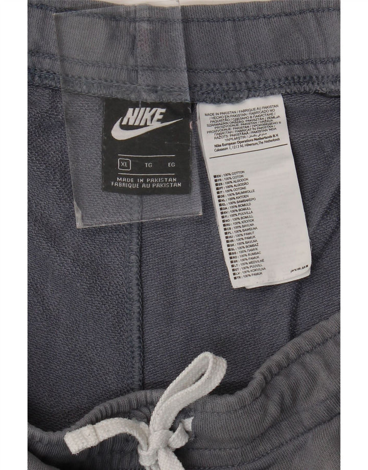 Nike Pantalones cortos deportivos gráficos para hombre XL Algodón gris
