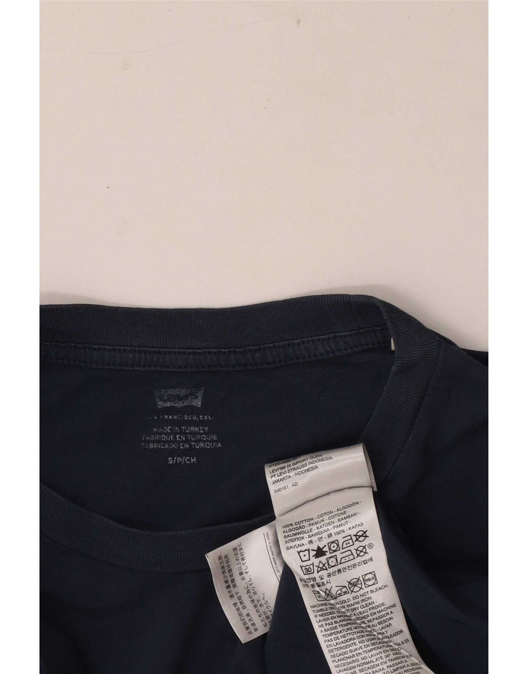 Levi's - Camiseta gráfica para hombre, talla pequeña, algodón azul marino