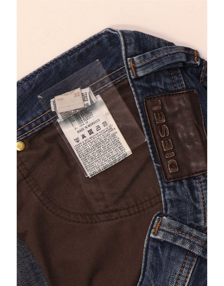 Diesel Hombre Vaqueros Rectos W32 L31 Algodón Azul