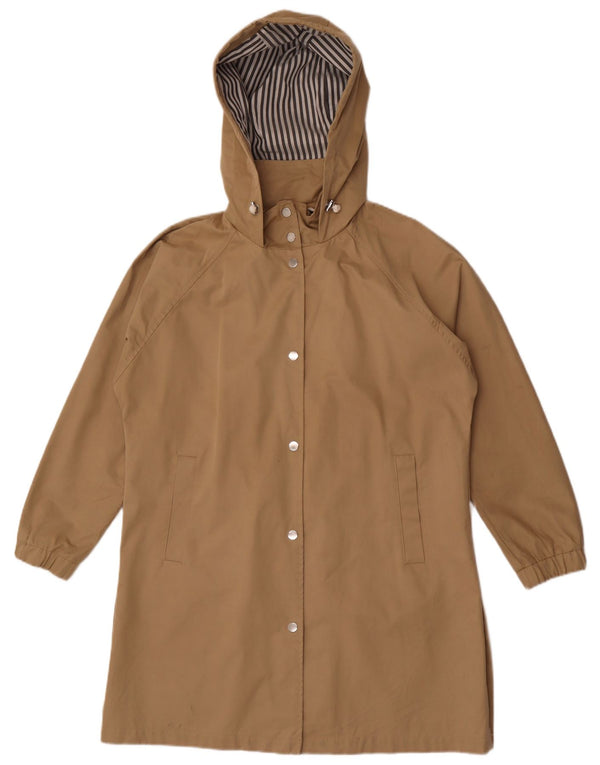 Zara Mujer Chubasquero Extragrande Con Capucha UK 10 Small Beige