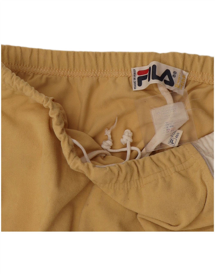 Pantalón De Chándal Fila Mujer IT 44 Triacetato Color Block Amarillo Medio