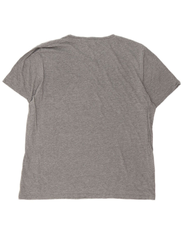 Jack & Jones Camiseta gráfica para hombre Top 2XL Algodón moteado gris