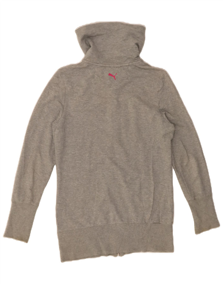PUMA Womens Graphic Tracksuit Top Jacket UK 10 Small Grey Cotton Vintage Puma and Second-Hand Puma from Messina Hembry 