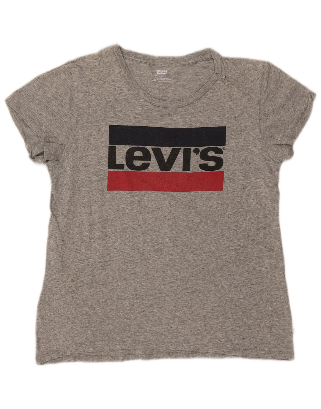 LEVI'S Camiseta gráfica para mujer Top UK 42 Gris medio moteado
