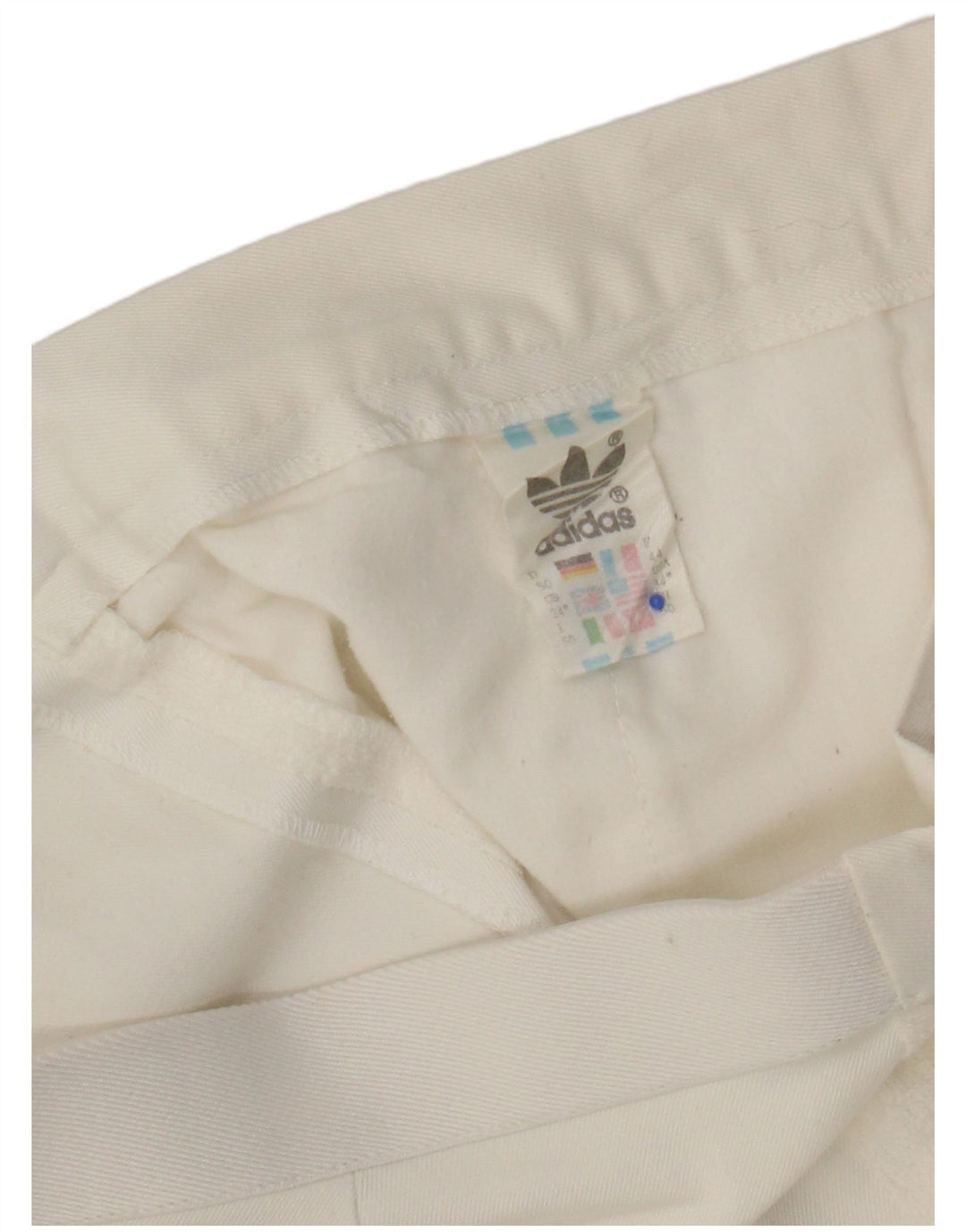 Adidas Mujer Chino Shorts W34 Grande Poliéster Blanco