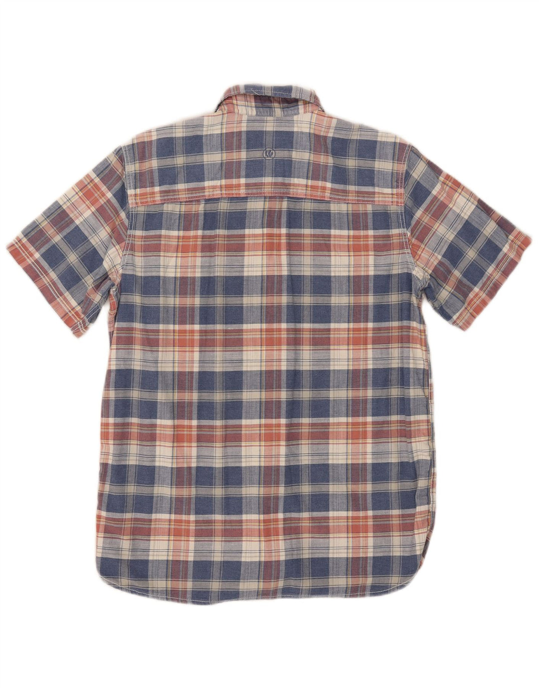 Camisa de manga corta para hombre Fat Face Small Blue Check Cotton