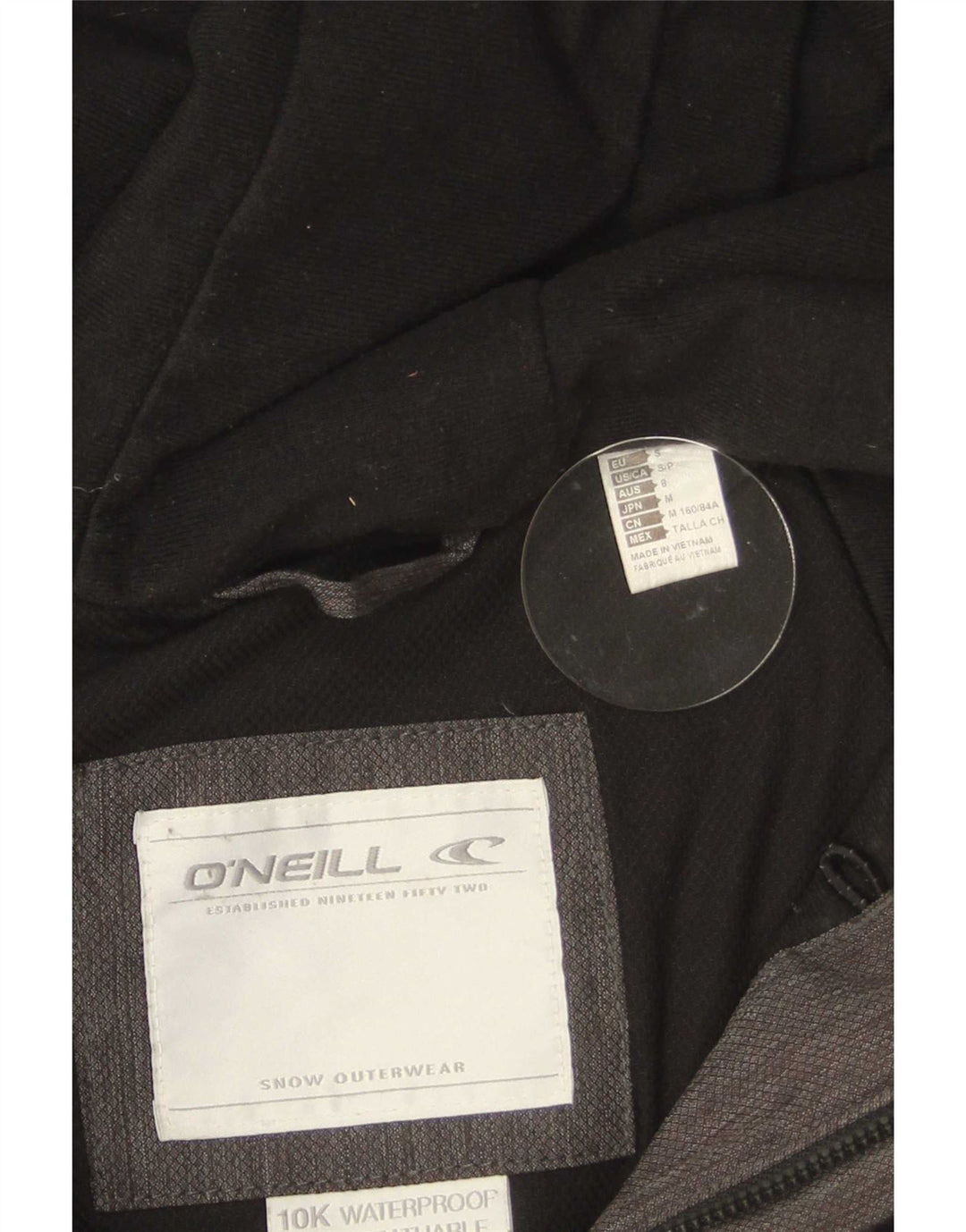 O'Neill Chaqueta cortavientos con capucha para hombre UK 10 Small Gris Poliéster