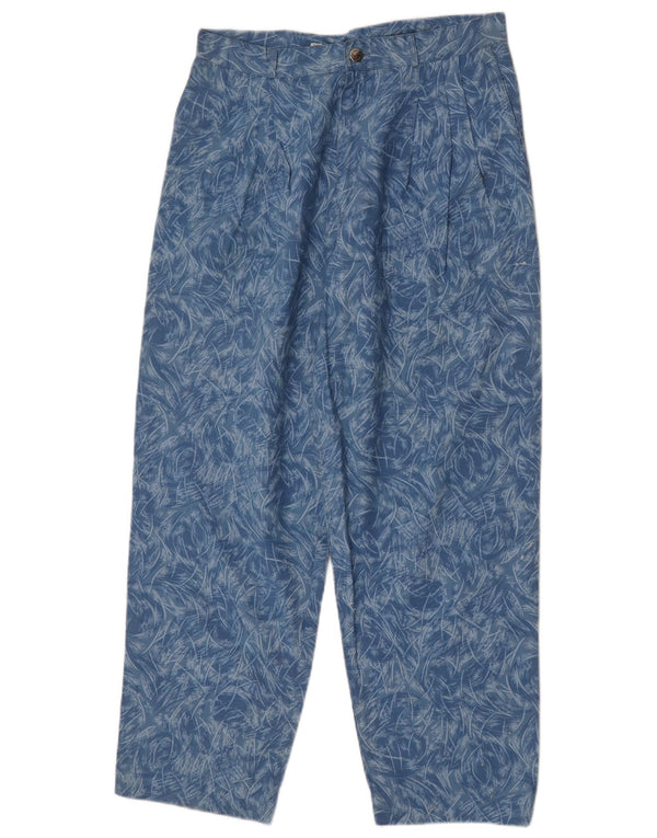 Pantalones casuales vintage para niñas 15-16 años W28 L28 Azul Geométrico