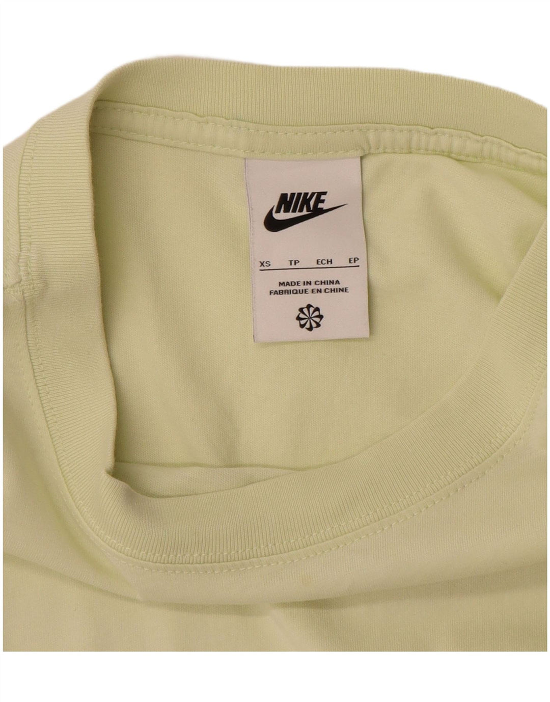 NIKE Vestido tipo camiseta para mujer UK 6 XS Algodón amarillo