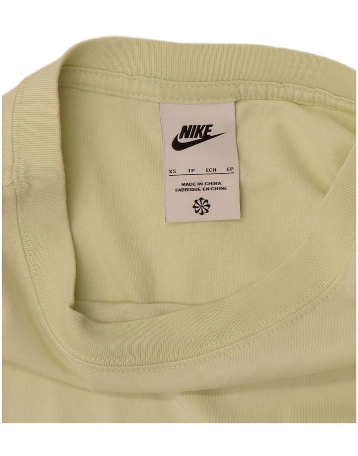 NIKE Vestido tipo camiseta para mujer UK 6 XS Algodón amarillo