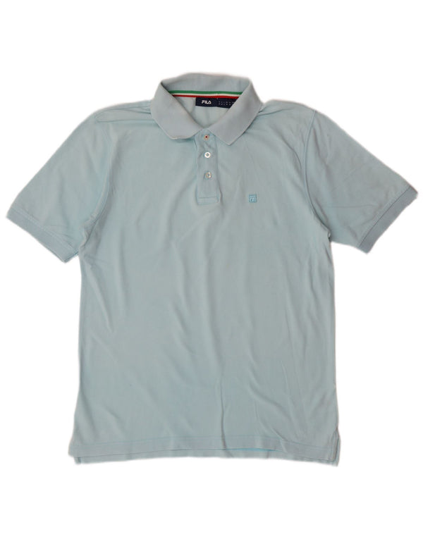 Fila Mens Polo Shirt Medium Blue Cotton