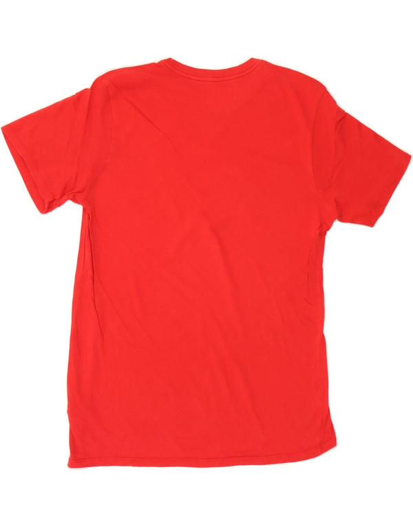 NIKE Mens Athletic Cut Graphic T-Shirt Top Medium Red Cotton