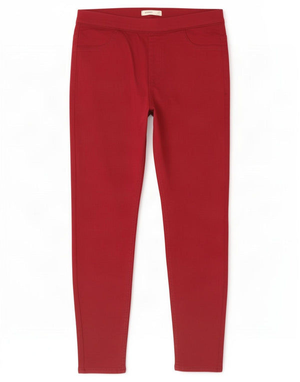 Marks & Spencer Jeans Jegging para Mujer UK 12 Medium W30 L26 Algodón Rojo