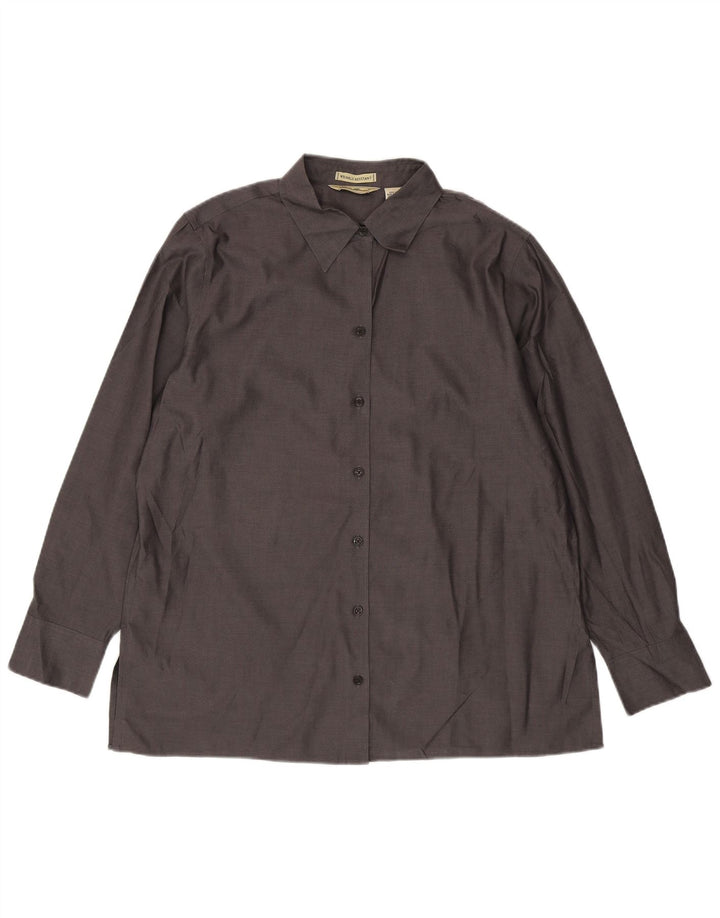 EDDIE BAUER Camisa Mujer ES 40 XL Algodón Gris
