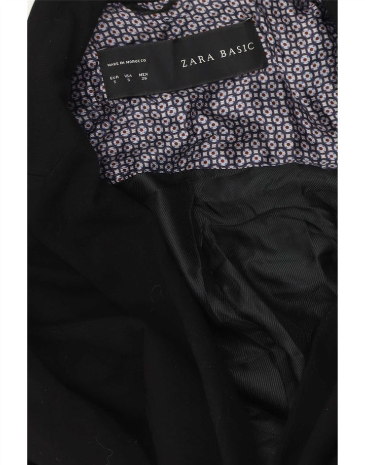 Zara Mujer Chaqueta Blazer De 1 Botón UK 10 Small Black