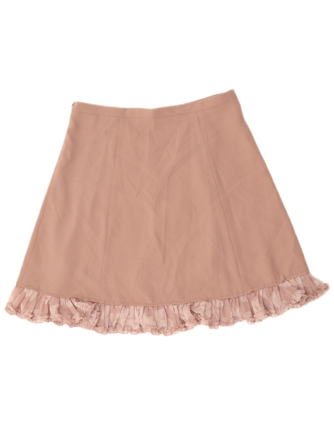 BENETTON Falda acampanada para mujer UK 44 Grande W34 Poliéster floral rosa