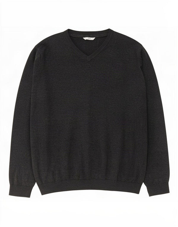 Marks & Spencer Jersey con cuello en V para niños 15-16 años Algodón gris