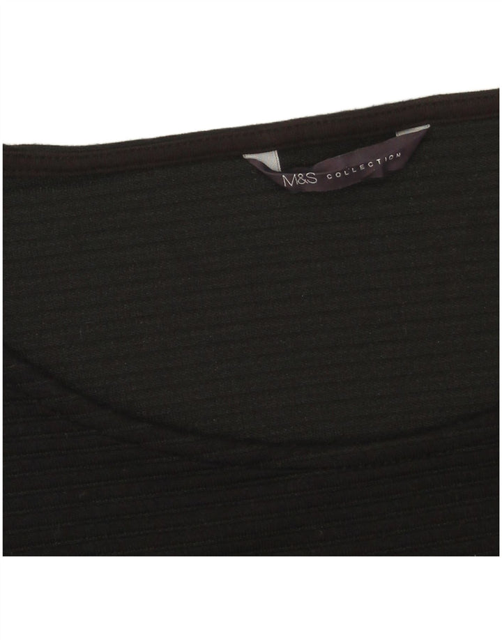 Marks & Spencer Vestido básico para mujer UK 46 Grande Negro
