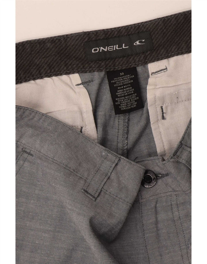 Pantalones cortos chinos O'Neill para hombre W33 Poliéster moteado gris medio