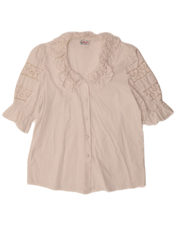 ALPHORN Blusa Mujer IT 40 Medium Blanco