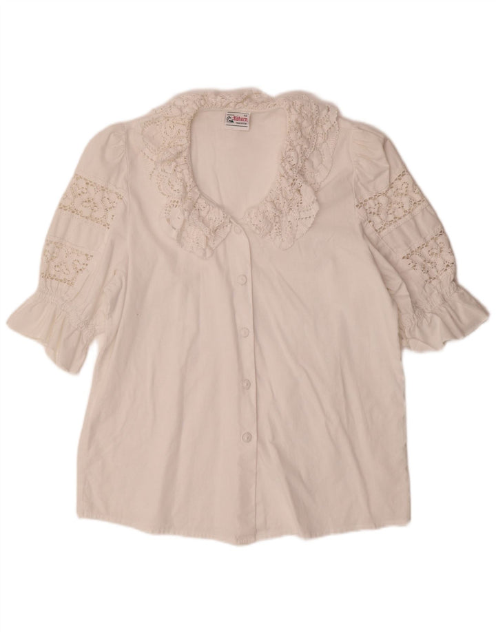 ALPHORN Blusa Mujer IT 40 Medium Blanco