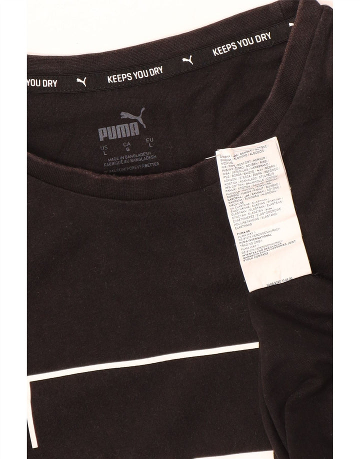 Puma - Camiseta gráfica para hombre, talla grande, algodón negro