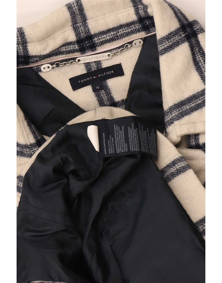 Tommy Hilfiger Chaquetón para niña 15-16 años Blanco Cuadros Poliéster