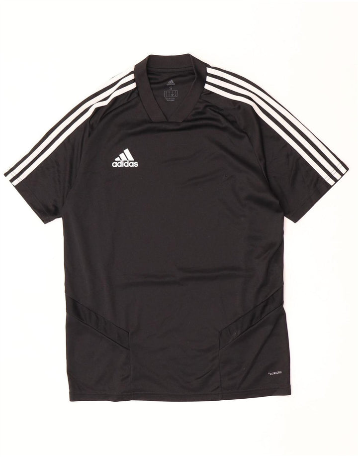 Adidas Mens Climacool Camiseta Top Pequeño Negro Poliéster