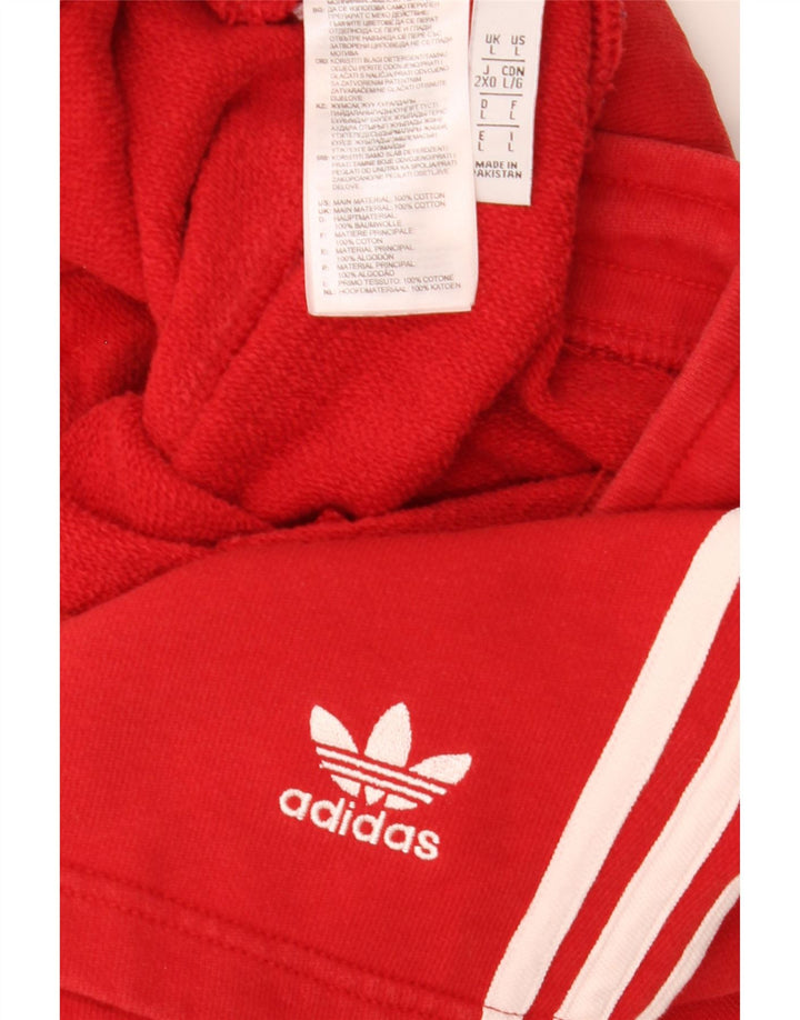 Adidas - Pantalones cortos deportivos para hombre, tamaño grande, algodón rojo