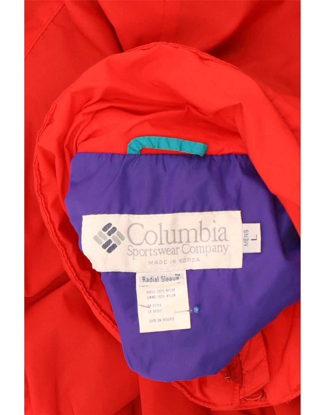 Columbia Chaqueta de esquí holgada para hombre UK 40 Large Nylon rojo