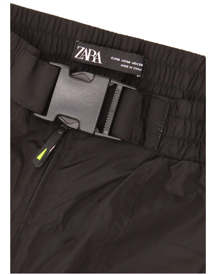 Zara Mujer Joggers Pantalones Cargo Medianos W28 L27 Negro