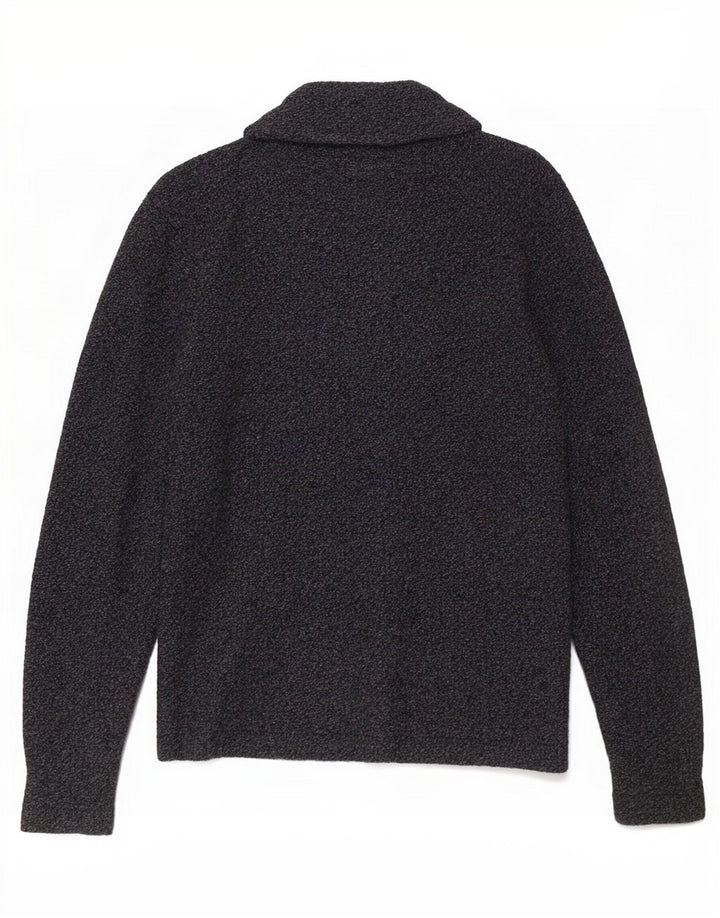 Massimo Dutti Hombre Cárdigan De Lana Moteada Gris Medio