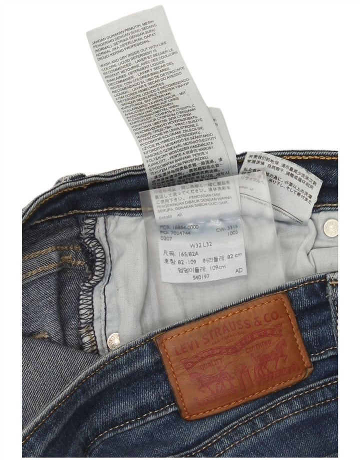 Vaqueros Levi's Mujer Slim W32 L32 Azul Marino Algodón