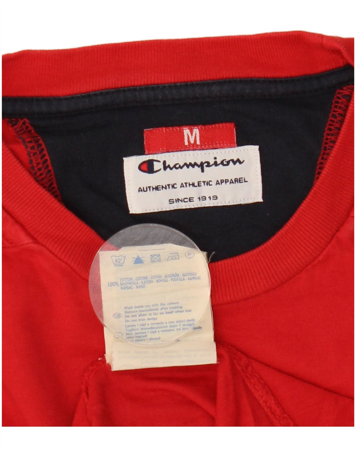 Champion Camiseta Gráfica para Hombre Top Medium Rojo Colorblock Algodón