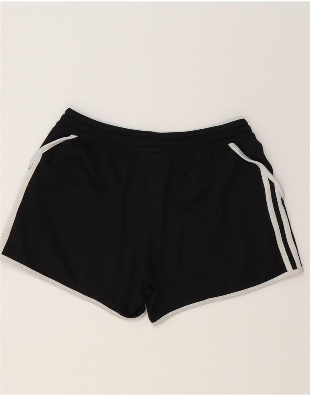 ADIDAS Pantalones cortos deportivos para mujer UK 10 Pequeño Poliéster negro