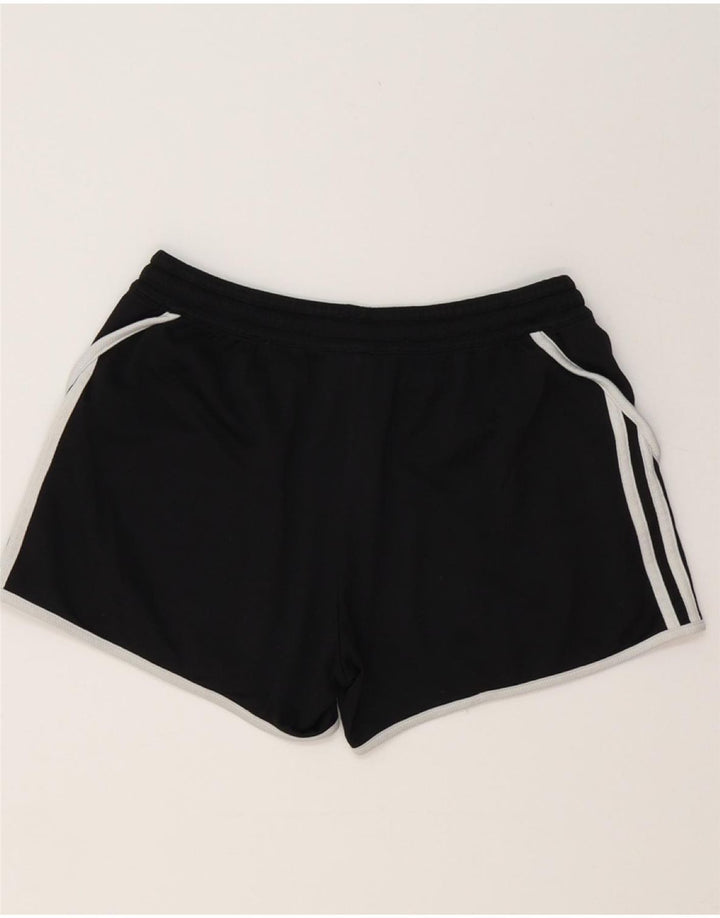 ADIDAS Pantalones cortos deportivos para mujer UK 10 Pequeño Poliéster negro