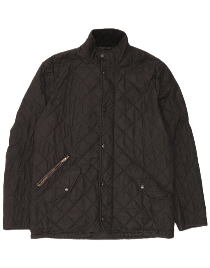Barbour Chaqueta acolchada para hombre UK 38 Mediana Poliéster negro